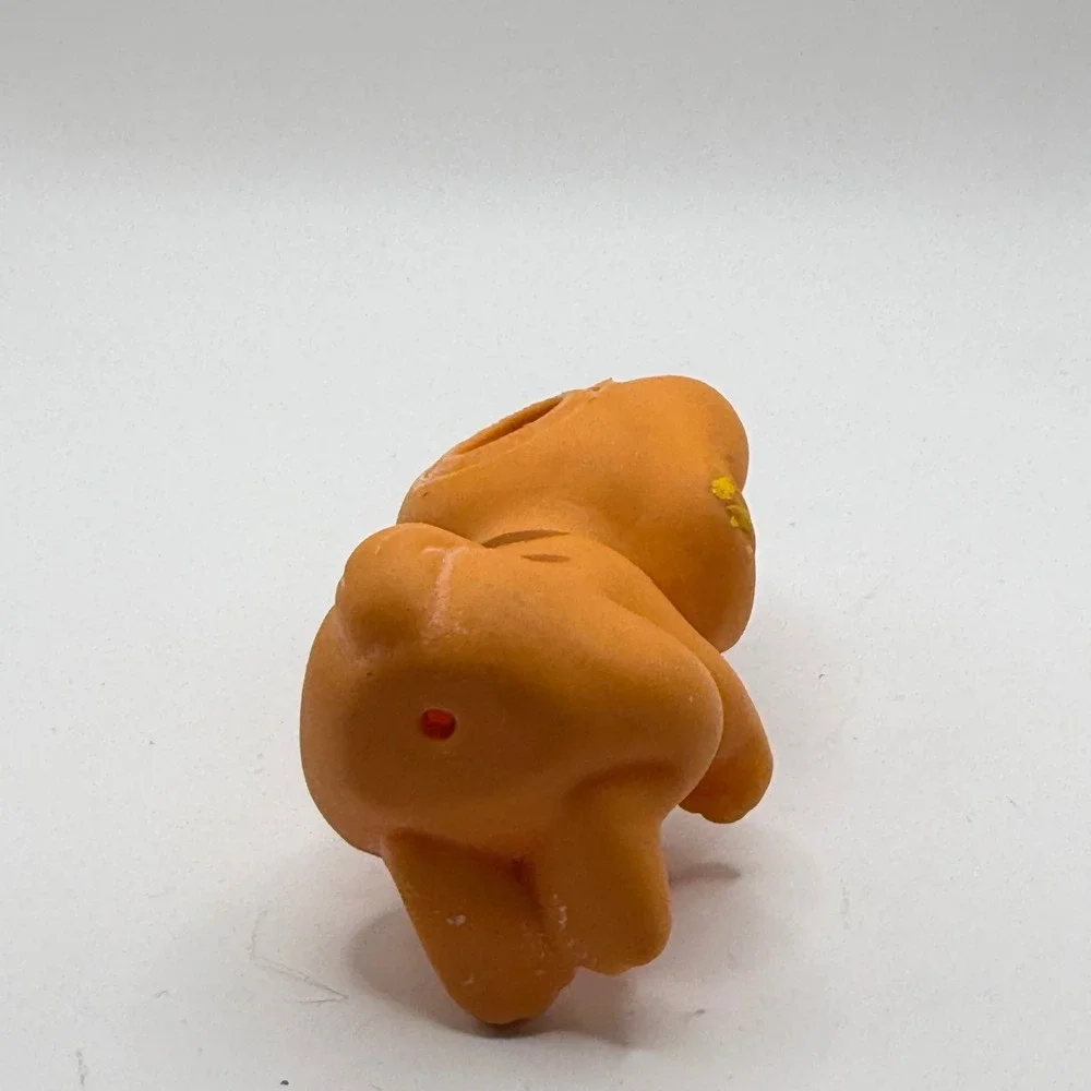Vintage 1988 Disney Oliver & Company Oliver Kitten Finger Puppet Toy Orange Cat